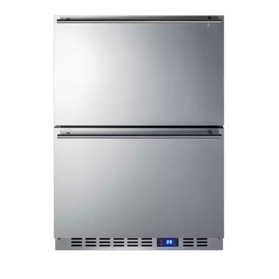 24 In. 3.4 Cu. Ft. Outdoor Refrigerator Drawer in Stainless Steel