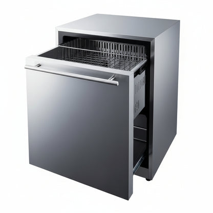24 In. 3.4 Cu. Ft. Outdoor Refrigerator Drawer in Stainless Steel