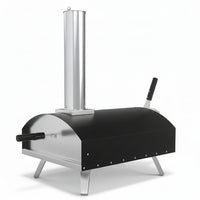 Outdoor Pizza Oven Built for High Heat, Stainless Steel, Multi-Fuel, 16 Inch with Pizza Stone